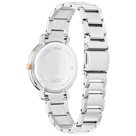 Citizen Eco Drive Women\'s Rose Gold Trim Watch